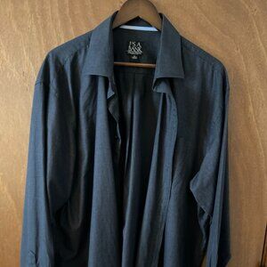 Men Jos A Banks Dress Shirt XL - Dark Gray